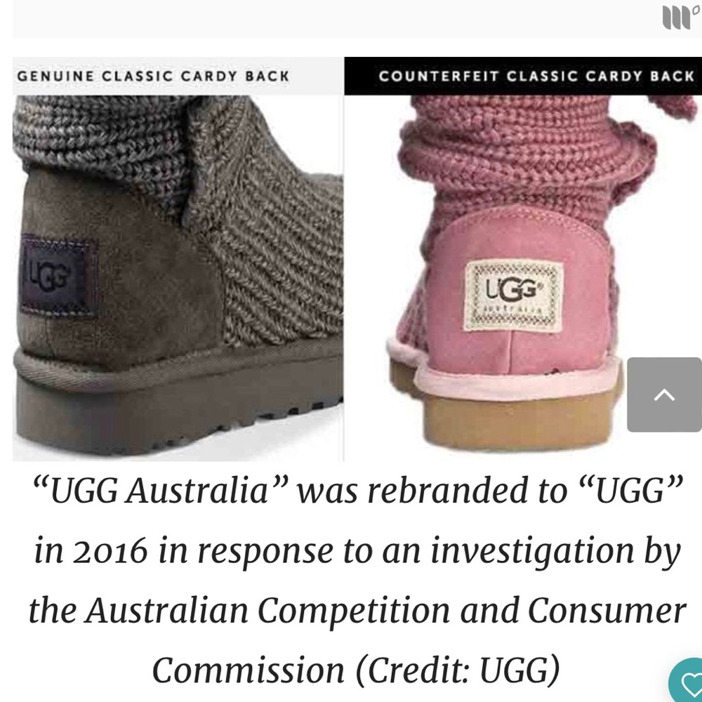 Info only…authentic vs counterfeit Uggs